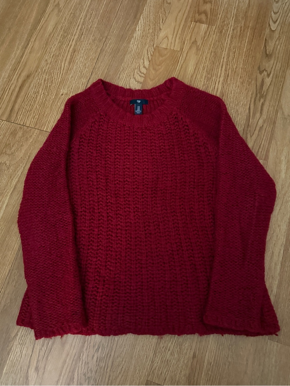 GAP Red Chunky Crewneck Sweater